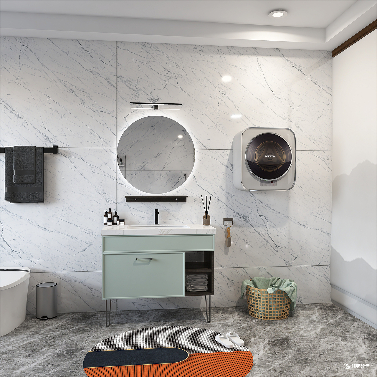 壁挂洗衣机 场景（图ZMjYwNzIyMDMy） - 生活用品 - 站酷设计师今天心情原创素材 - 站酷ZCOOL