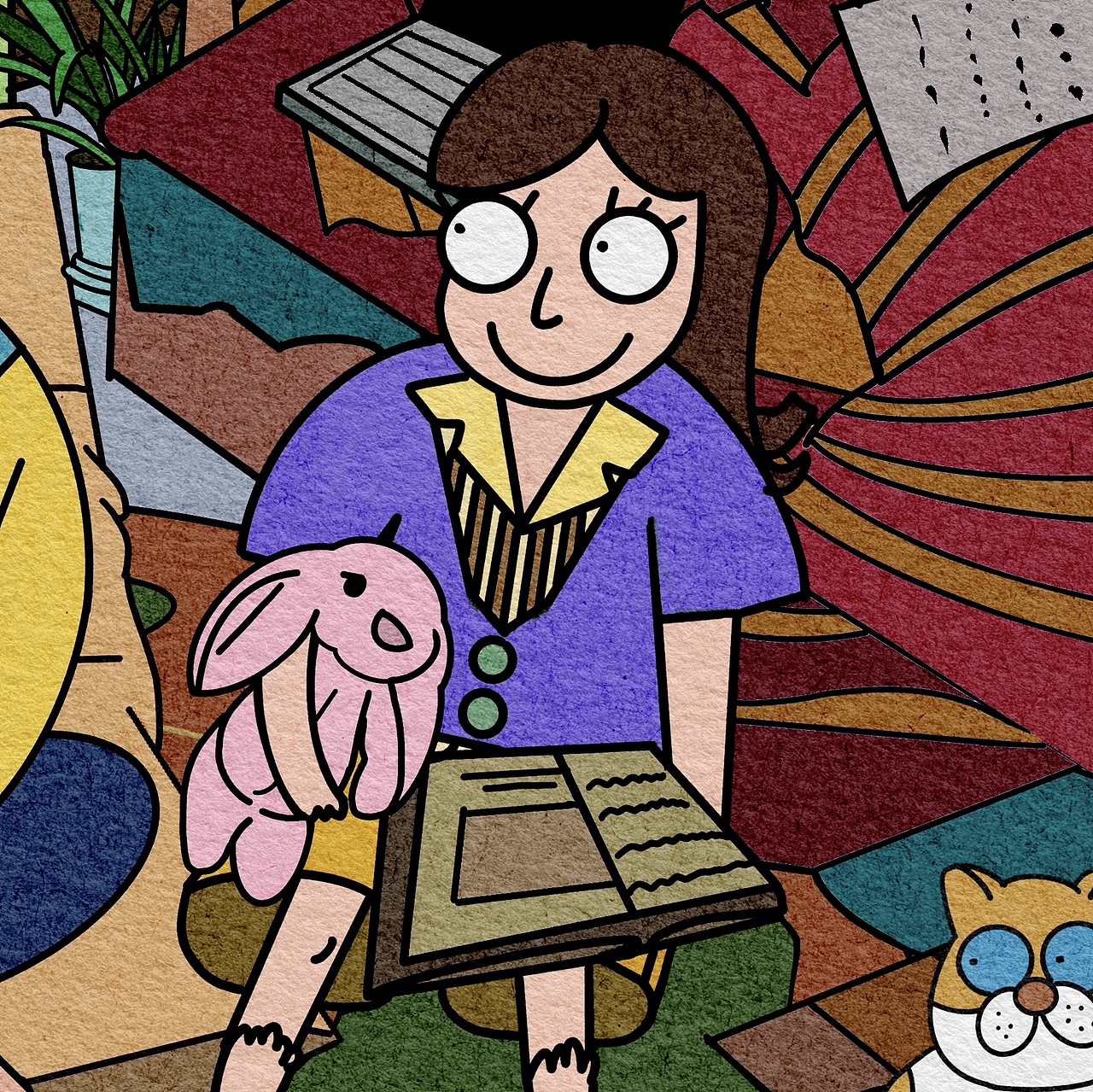 美式卡通画风/人物插图