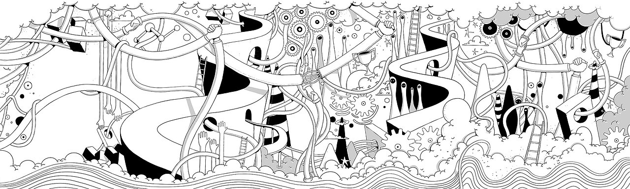 Oscar Llorens为欧洲学府HASTING NEXUS设计的插画（图ZMTk5NDE0MzQw） - 商业插画 - 站酷设计师AG艺峰国际原创素材 - 站酷ZCOOL