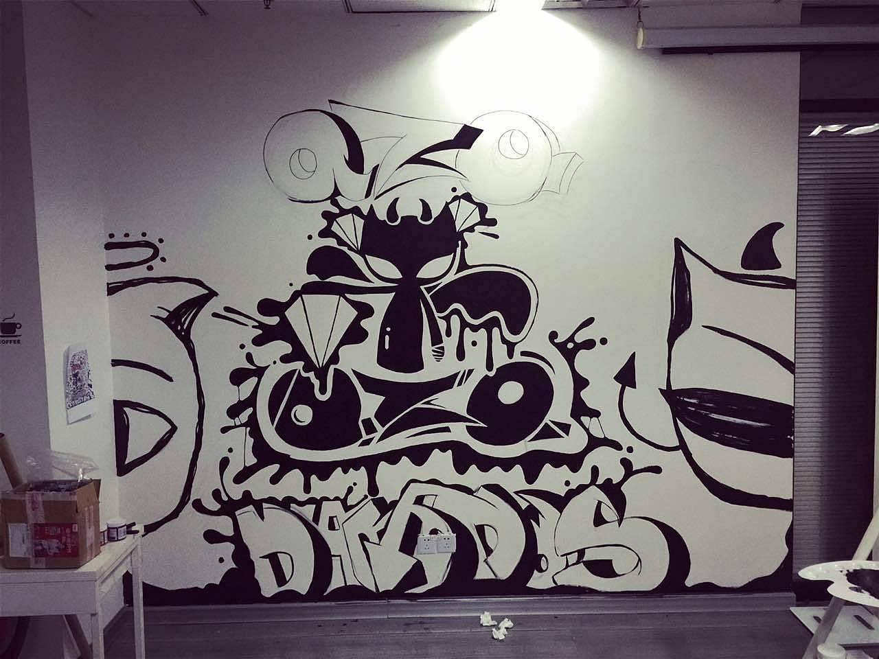 涂鸦墙~（图ZNDY2ODM3NTI=） - 新锐潮流插画 - 站酷设计师虎_TIGER原创素材 - 站酷ZCOOL