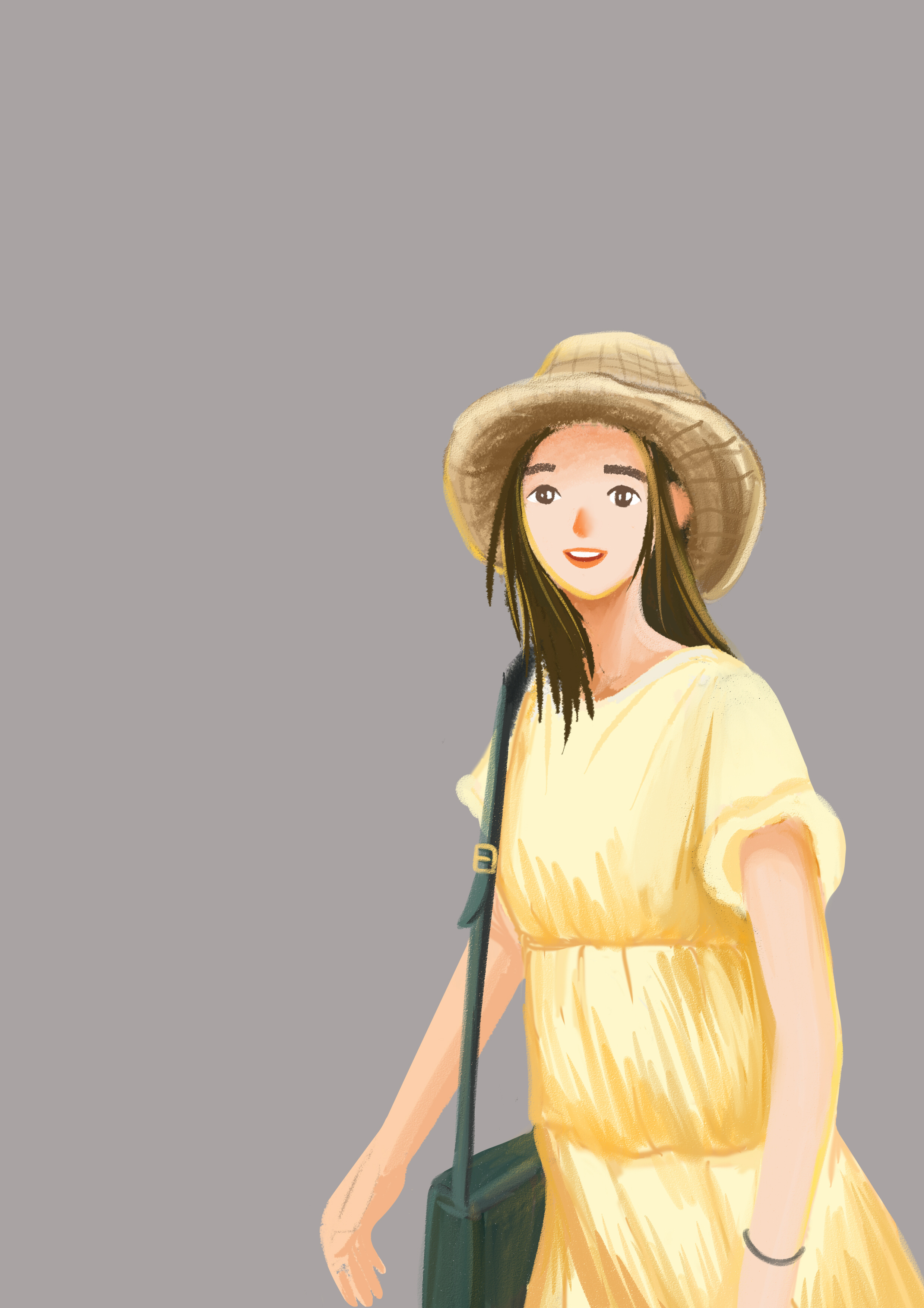 戴帽子的女孩