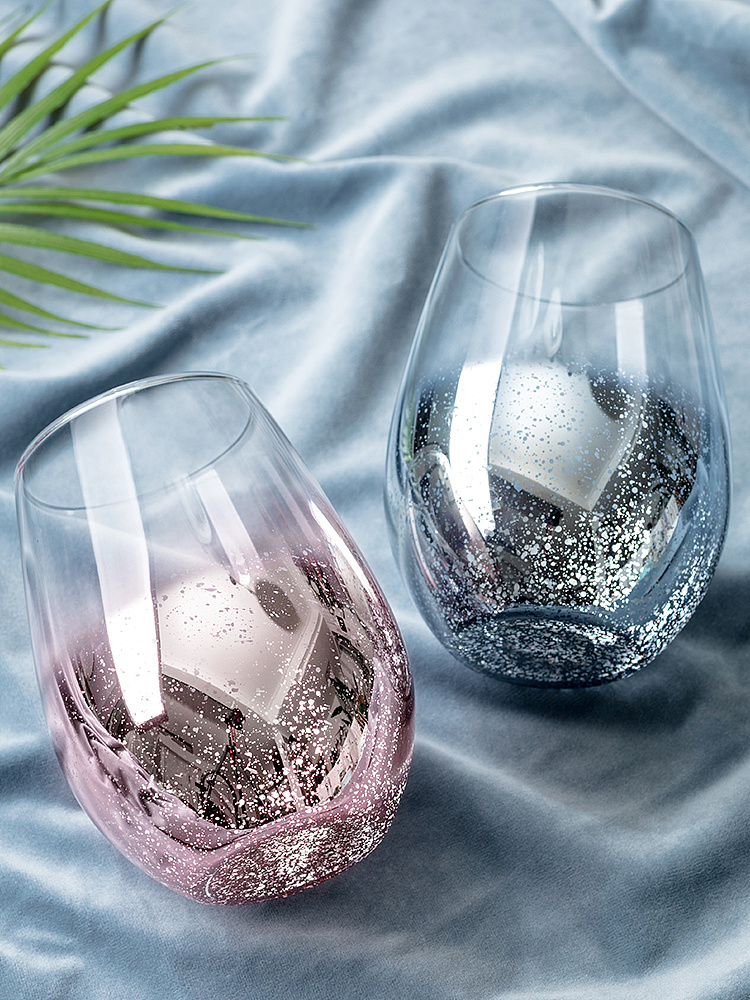 星空渐变色杯子彩色水杯高颜值玻璃杯杯子摄影淘宝摄影