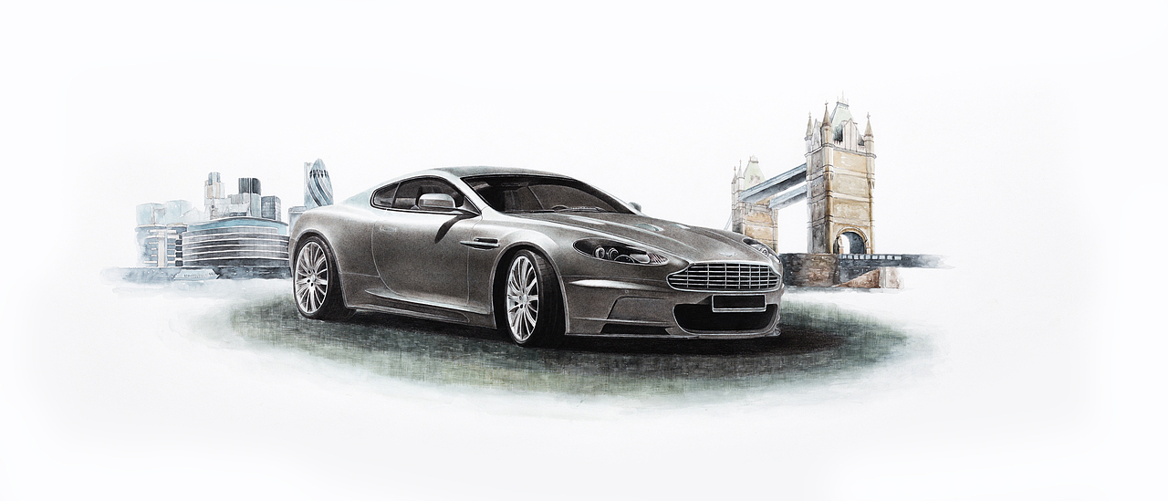 汽车绘画作品（图ZMTYzOTUwMDgw） - 商业插画 - 站酷设计师只会画车的男孩原创素材 - 站酷ZCOOL