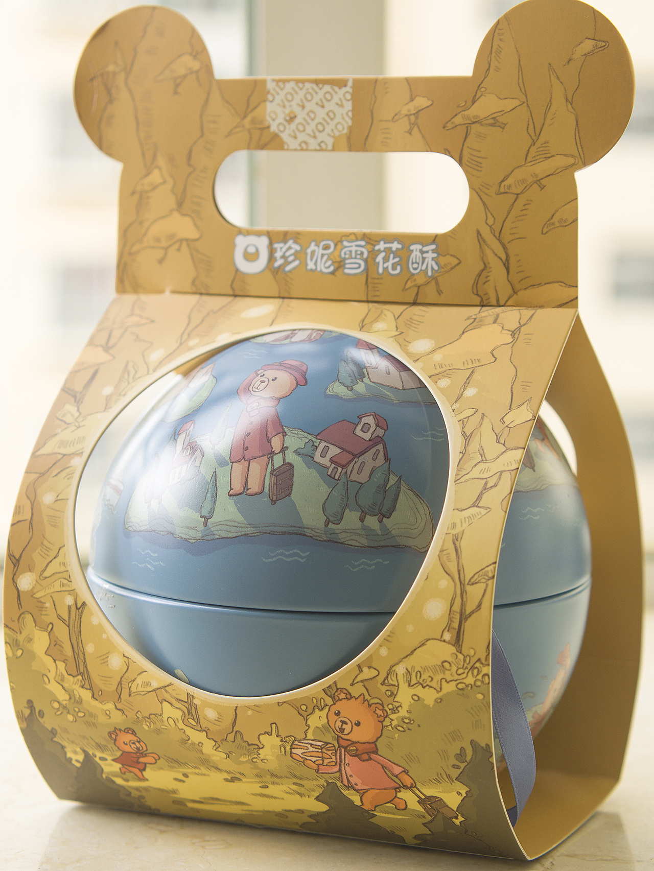 珍妮雪花酥插画包装设计