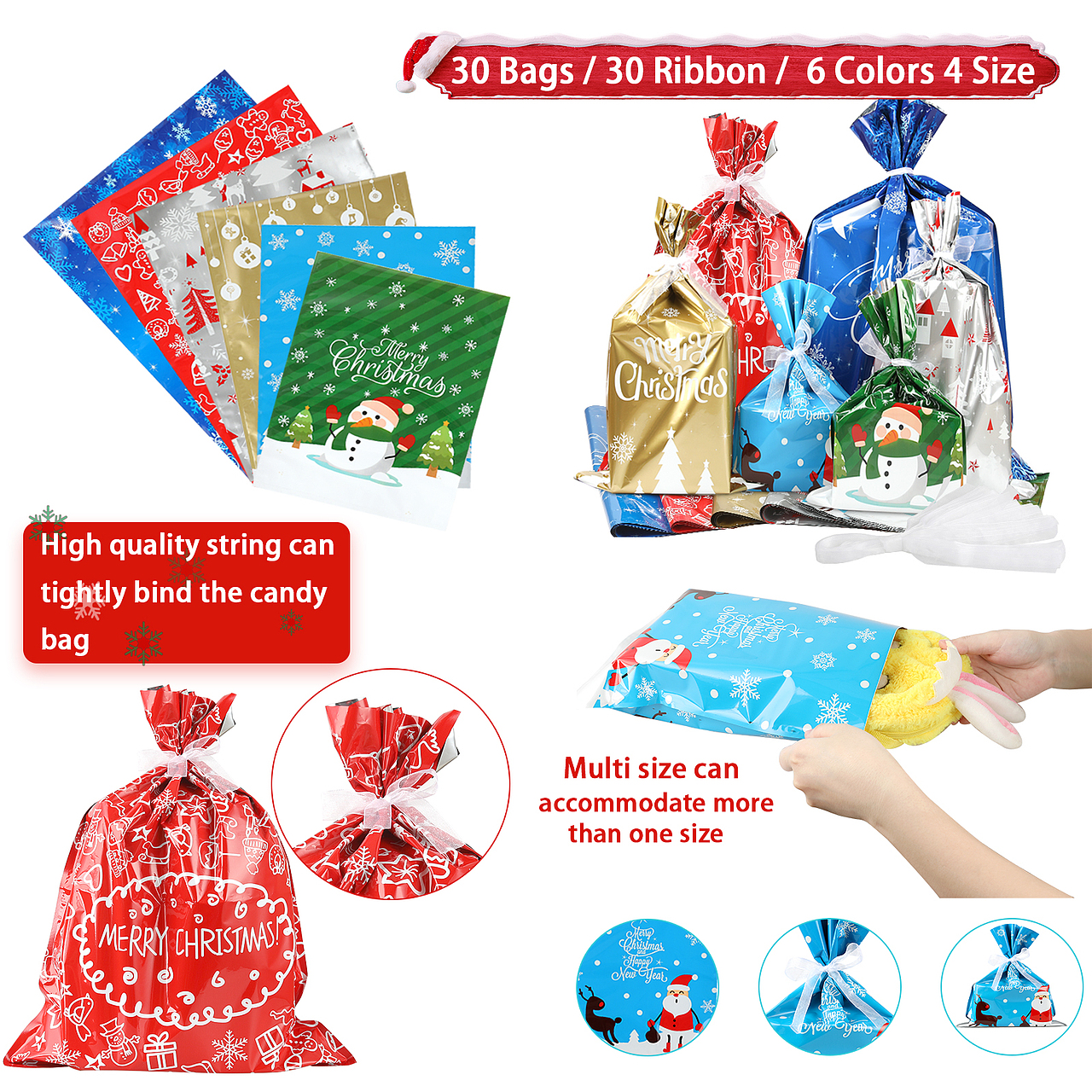 金洲视觉 亚马逊摄影设计拍摄精修 圣诞节袋子礼品套装