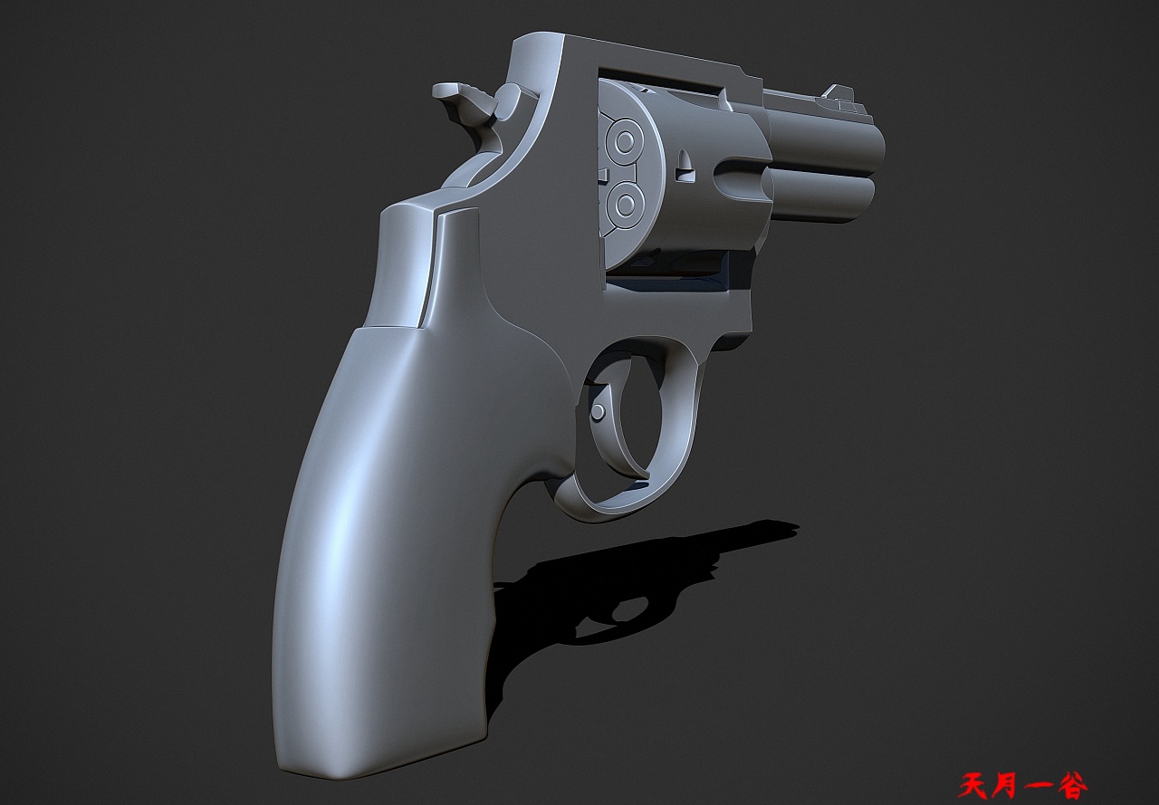 左轮手枪三维建模