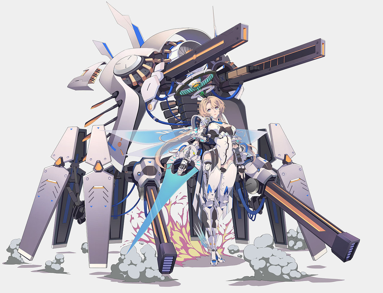 二次元立绘机械少女附过程