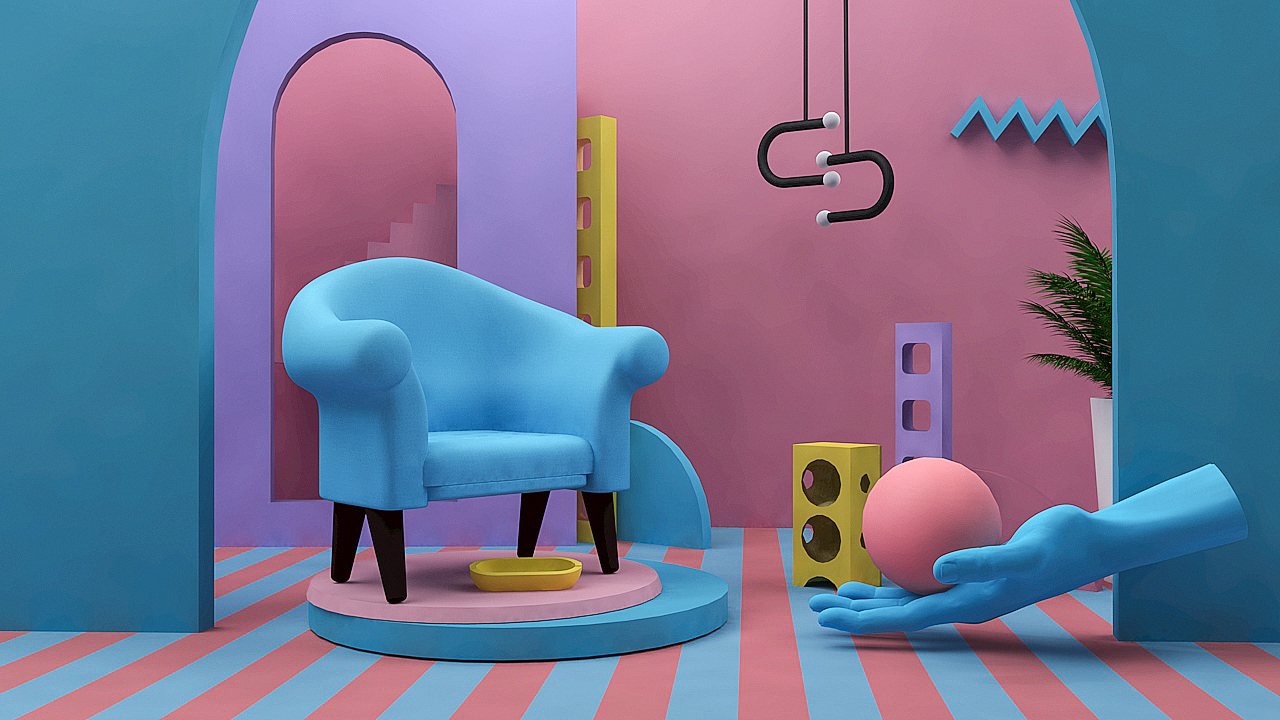 一组C4D孟菲斯作业