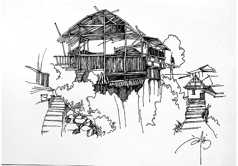 速写范例——乡村之旅