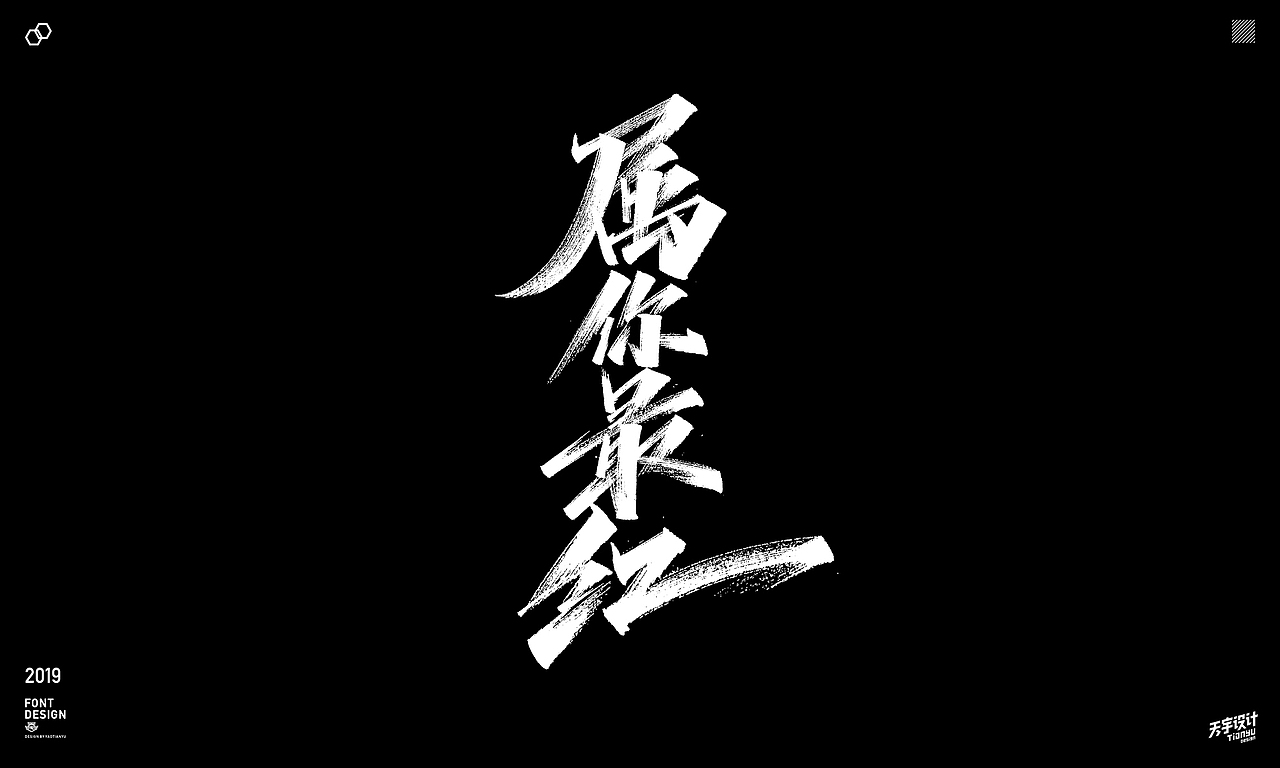 2019天宇手写集（图ZMTkxOTUxOTky） - 字体/字形 - 站酷设计师天宇手写工作室原创素材 - 站酷ZCOOL