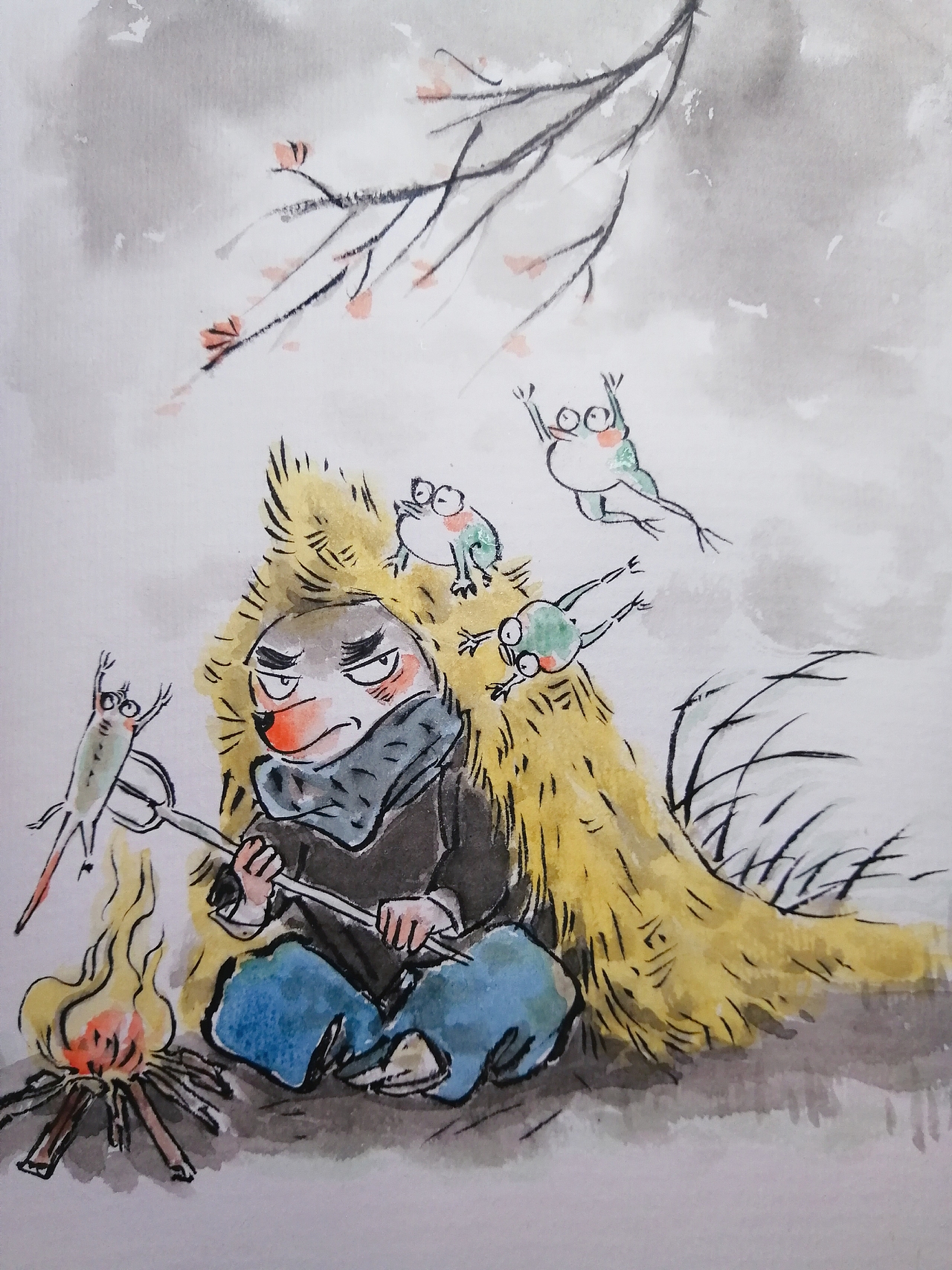 塑新斋潘纪坤手绘古风插画练习临习早稻