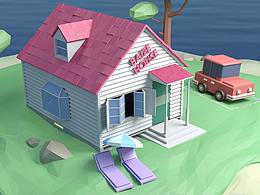 C4D 卡通小场景搭建