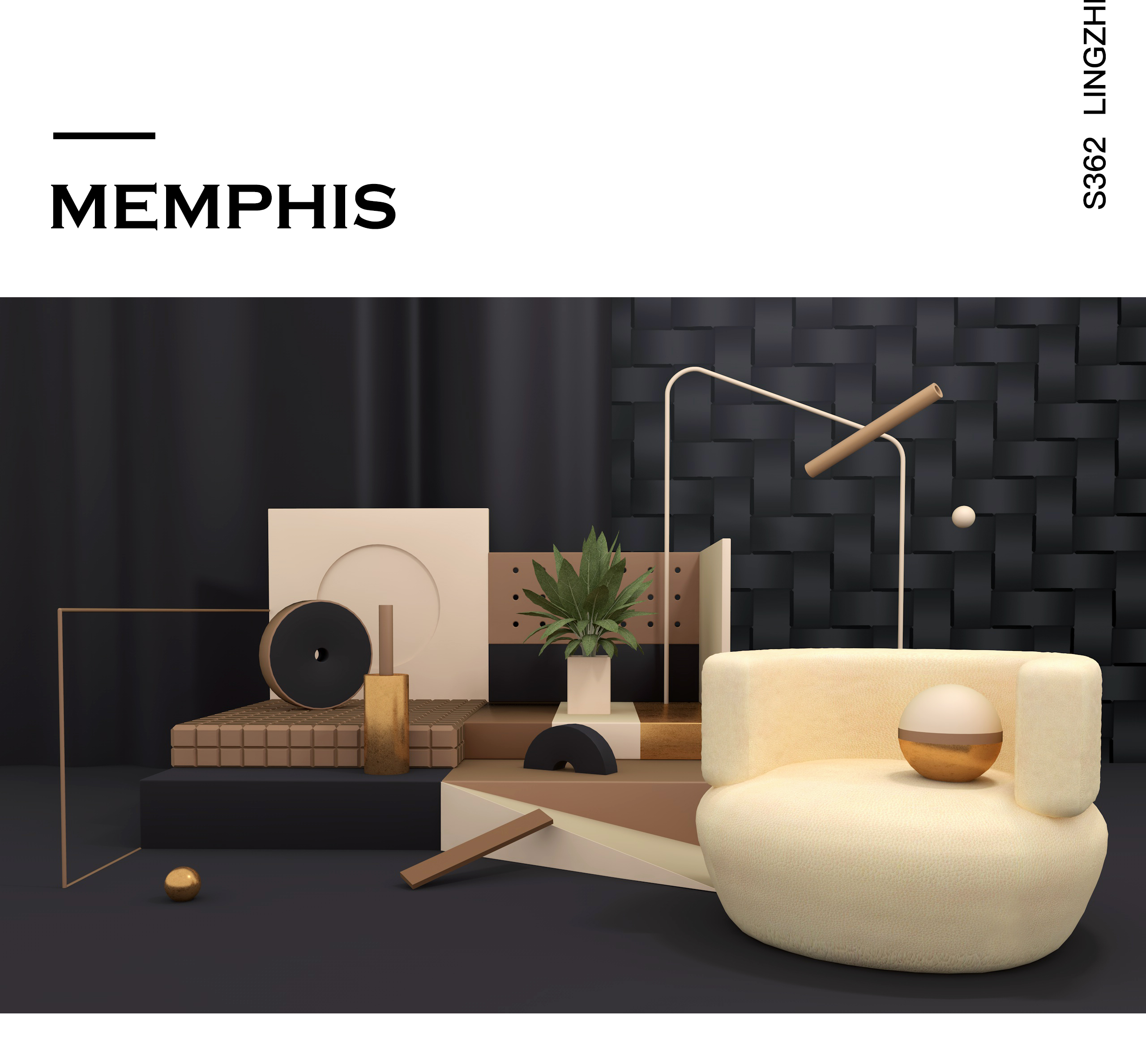 孟菲斯风c4d作品