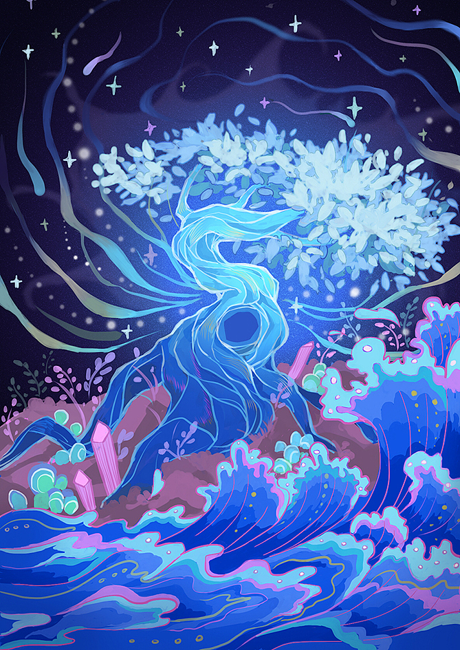 银之树（图ZMjQ3NzY4MTQ0） - 创作习作 - 站酷设计师哦也a原创素材 - 站酷ZCOOL