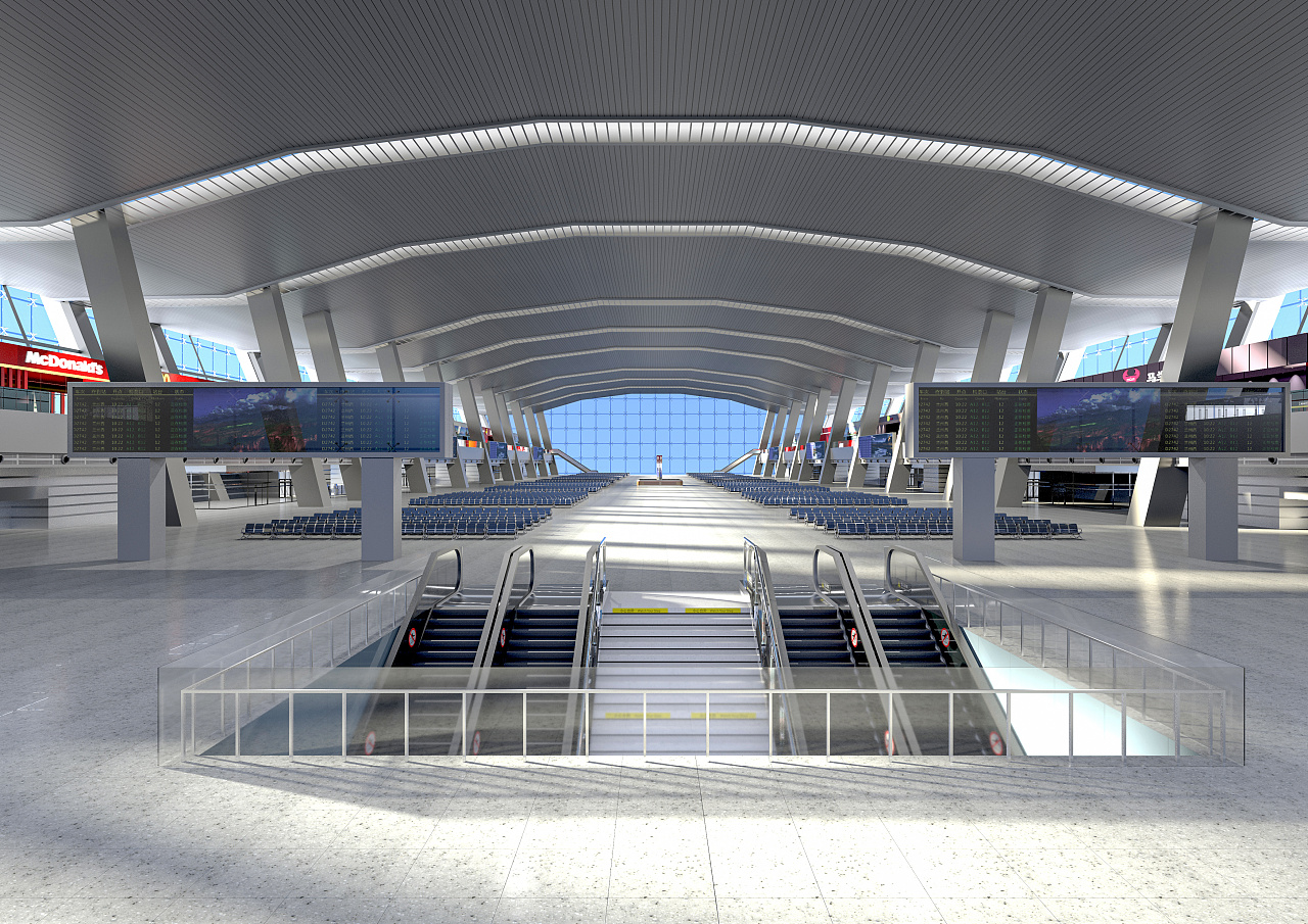 rs渲染器 车站场景|三维|建筑/空间|mansonhao - 原创作品 - 站酷