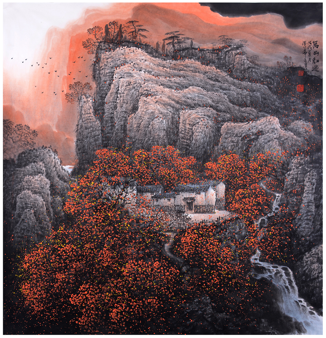 山水名家张月岗老师秋季个展斗方精品原创合集（图ZMTI0NDY0NjUy） - 绘画 - 站酷设计师张子浩丶原创素材 - 站酷ZCOOL