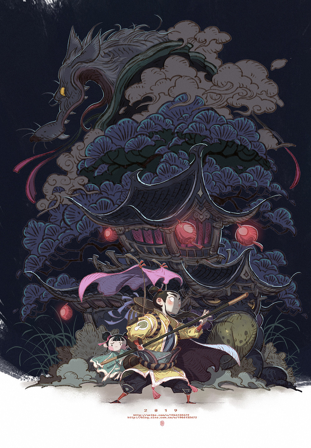 中国风插画（图ZMTUyMzI0NDIw） - 创作习作 - 站酷设计师反战狸安原创素材 - 站酷ZCOOL