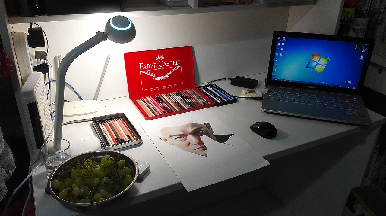 写实彩铅作品-刘德华