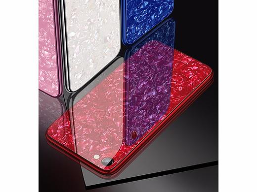 电镀钢化玻璃手机壳 贝壳纹理手机壳