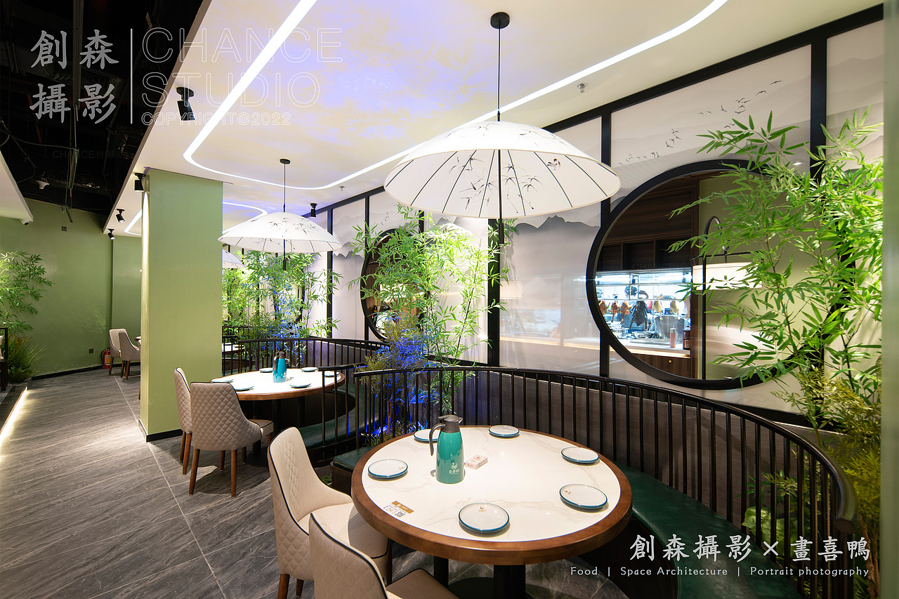 空间摄影 |  典雅田园风新中式融合餐馆环境拍摄