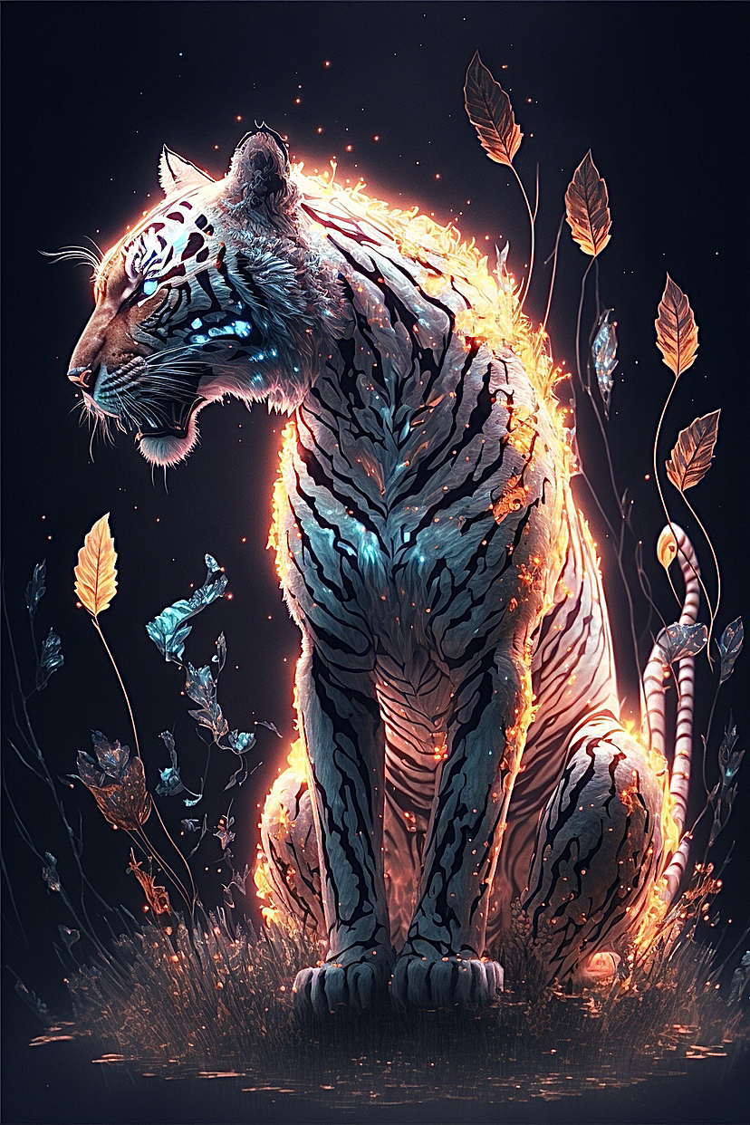 AI绘画虎