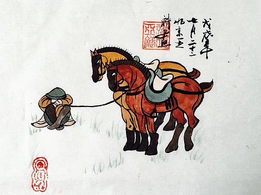 马使与马 敦煌431窟～初唐（个人主页-ZMjkxNzMzMDg=） - 绘画 - 站酷设计师斌斌有礼XYB原创素材 - 站酷ZCOOL