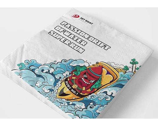 《JET BOAT喷射快艇》LOGO及饮品店IP部分