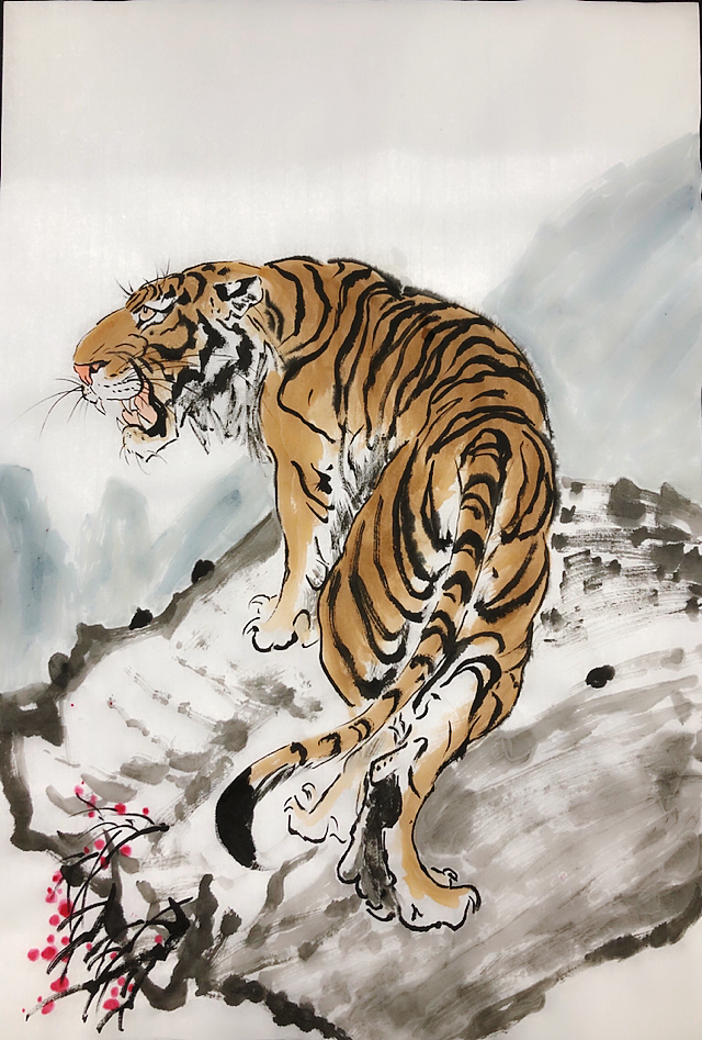 分享收藏浩气长存送福延寿图驱邪纳福图钟馗亮剑,百毒远遁乐在其中