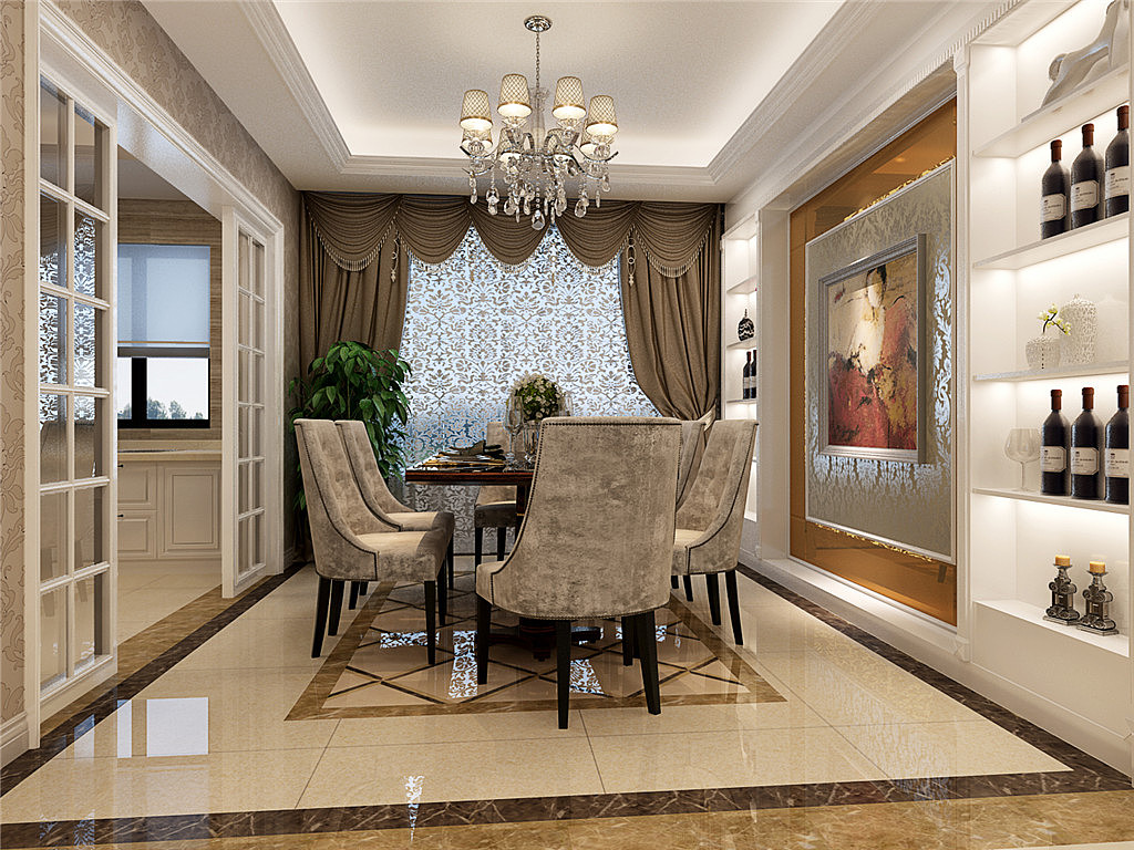大连装修案例-东港第-新古典-165㎡