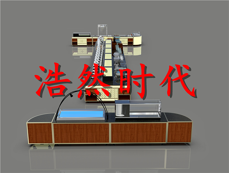 餐厅移动大理石自助餐台