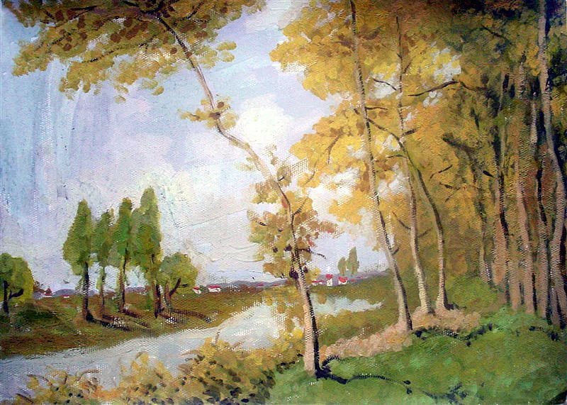 临摹的莫奈 大爱 莫奈的印象派