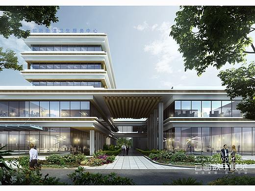 台州前所街道卫生服务中心|云图视觉（个人主页-ZNDkyODYyMTI=） - 建筑/空间 - 站酷设计师云图数字视觉原创素材 - 站酷ZCOOL