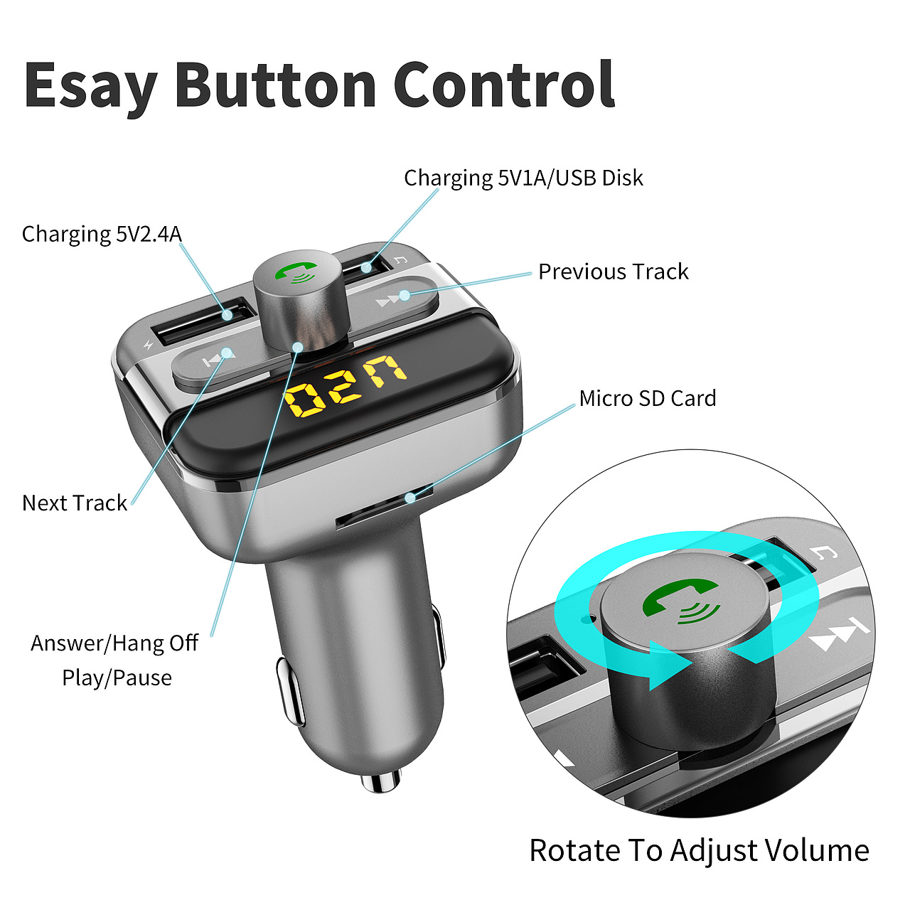 蓝牙车充 建模渲染（图ZOTExOTI3Mjg=） - 电子产品 - 站酷设计师yehailin1212原创素材 - 站酷ZCOOL