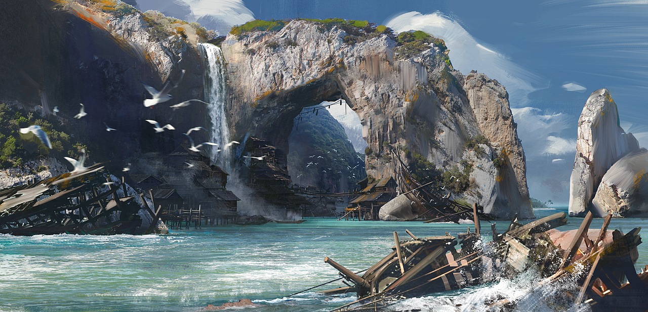 一梦江湖-南海大地图资料片效果图（图ZMjYyOTkwODQw） - 概念设定 - 站酷设计师撸图的大F原创素材 - 站酷ZCOOL