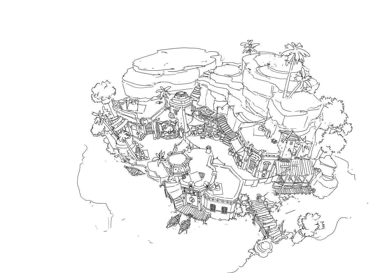 洛克猴沙盘土族建筑《mahler gobi》