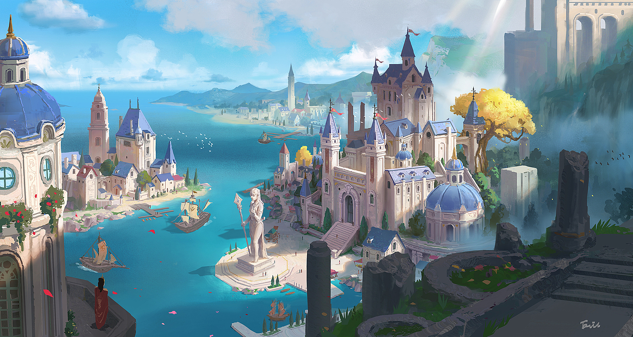 城堡|插画|游戏原画|evillll_原创作品-站酷zcool