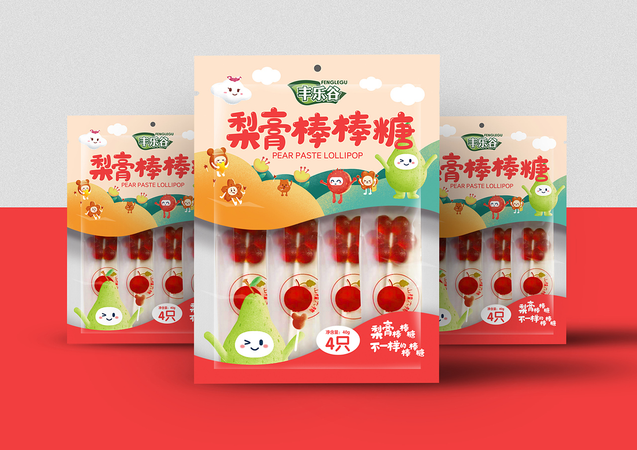 梨膏棒棒糖包装设计