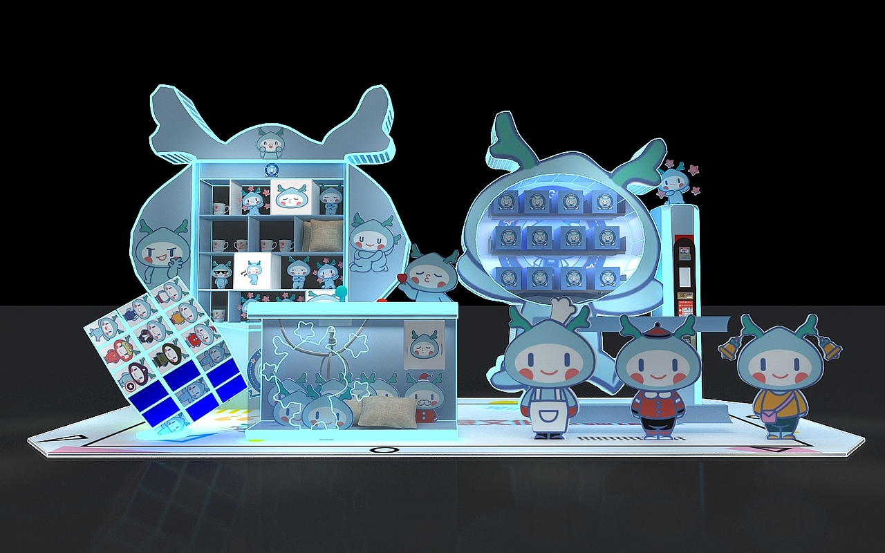 龙小湖精品人物IP互动快闪设计3D效果图（图ZMTk3OTQ3NzA4） - 场景 - 站酷设计师3D设计师NG男原创素材 - 站酷ZCOOL