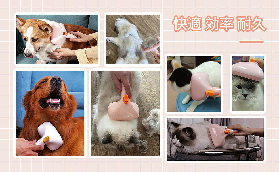 宠物毛发梳子 主图/A+ (KeyShot,Photoshop)