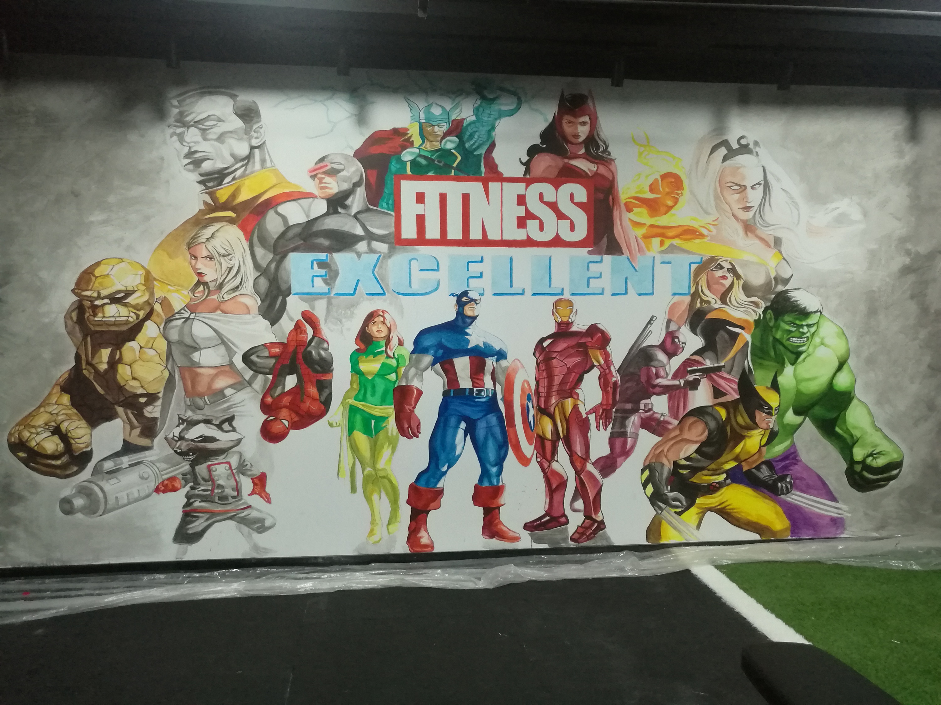 漫威英雄墙绘彩绘涂鸦