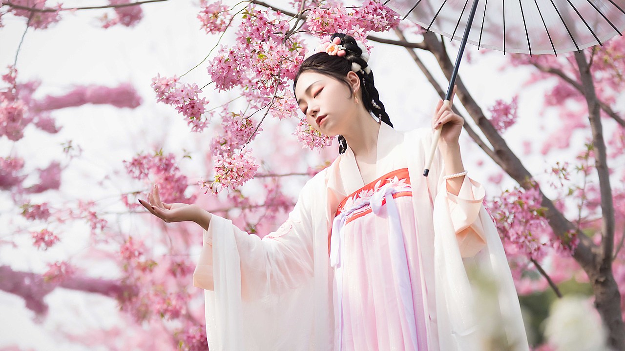 桃花依旧笑春风 古风汉服系列作品|摄影|人像摄影|limo摄影工作室