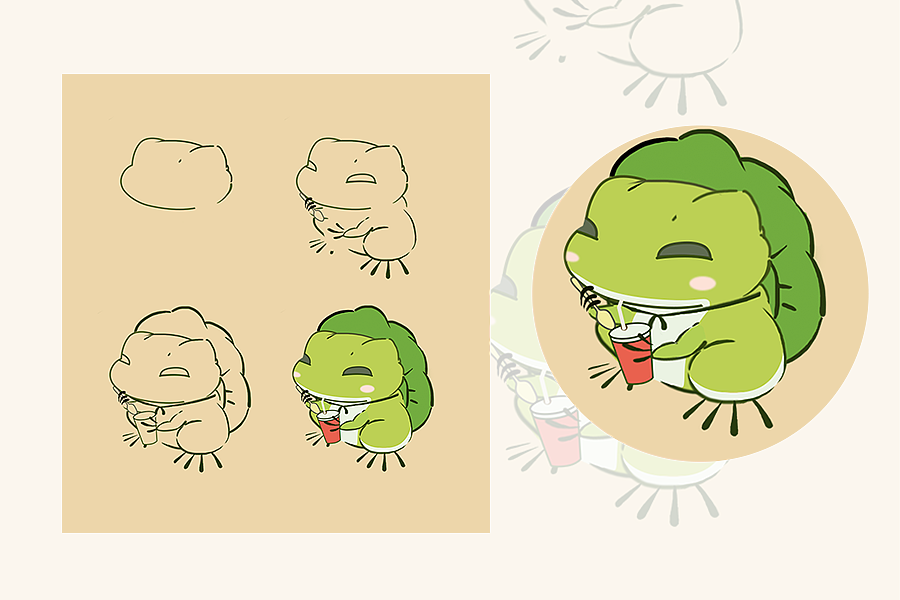 一波青蛙旅行风|插画|商业插画|沐岳_原创作品-站酷zcool