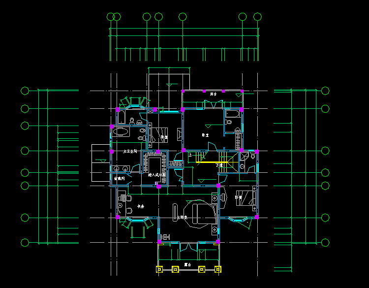 CAD框架教学楼建筑设计结构施工图