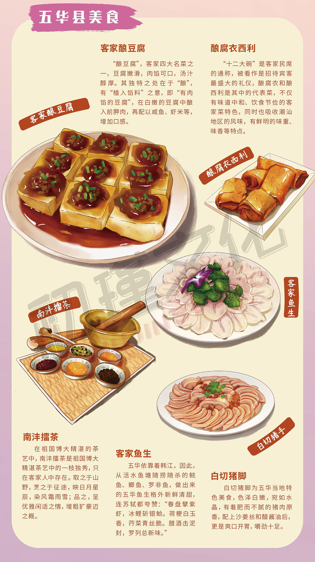 梅州五华手绘地图|插画|商业插画|啊one哟 - 原创作品 - 站酷 (zcool)