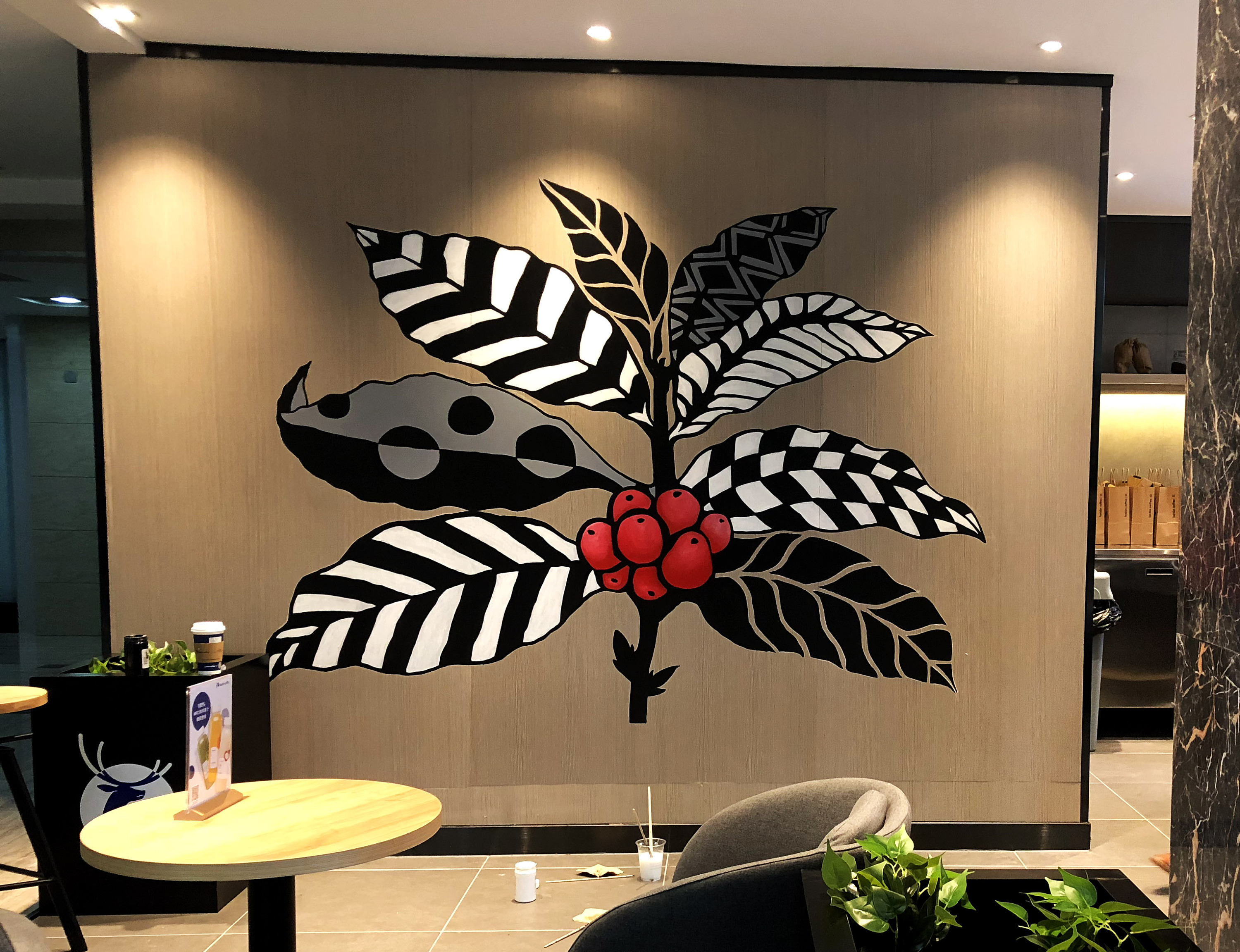 瑞幸咖啡墙绘合集,深圳门店