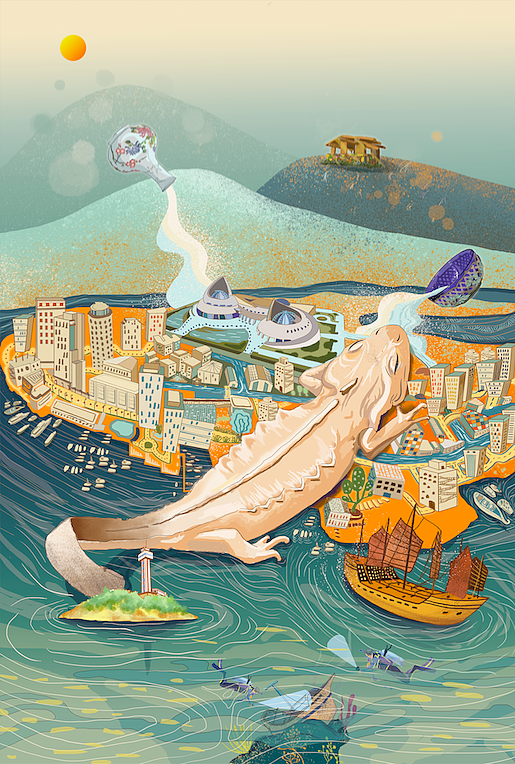 宁波北仑文旅创意插画