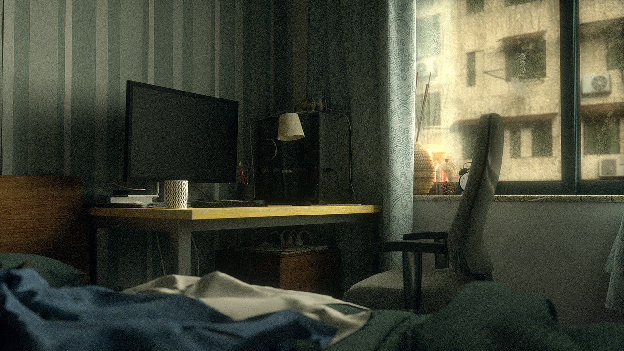 【个人练习】PROJECT26 室内场景——卧室（图ZMTUxMDAxNzAw） - 场景 - 站酷设计师Jackie_BMX原创素材 - 站酷ZCOOL