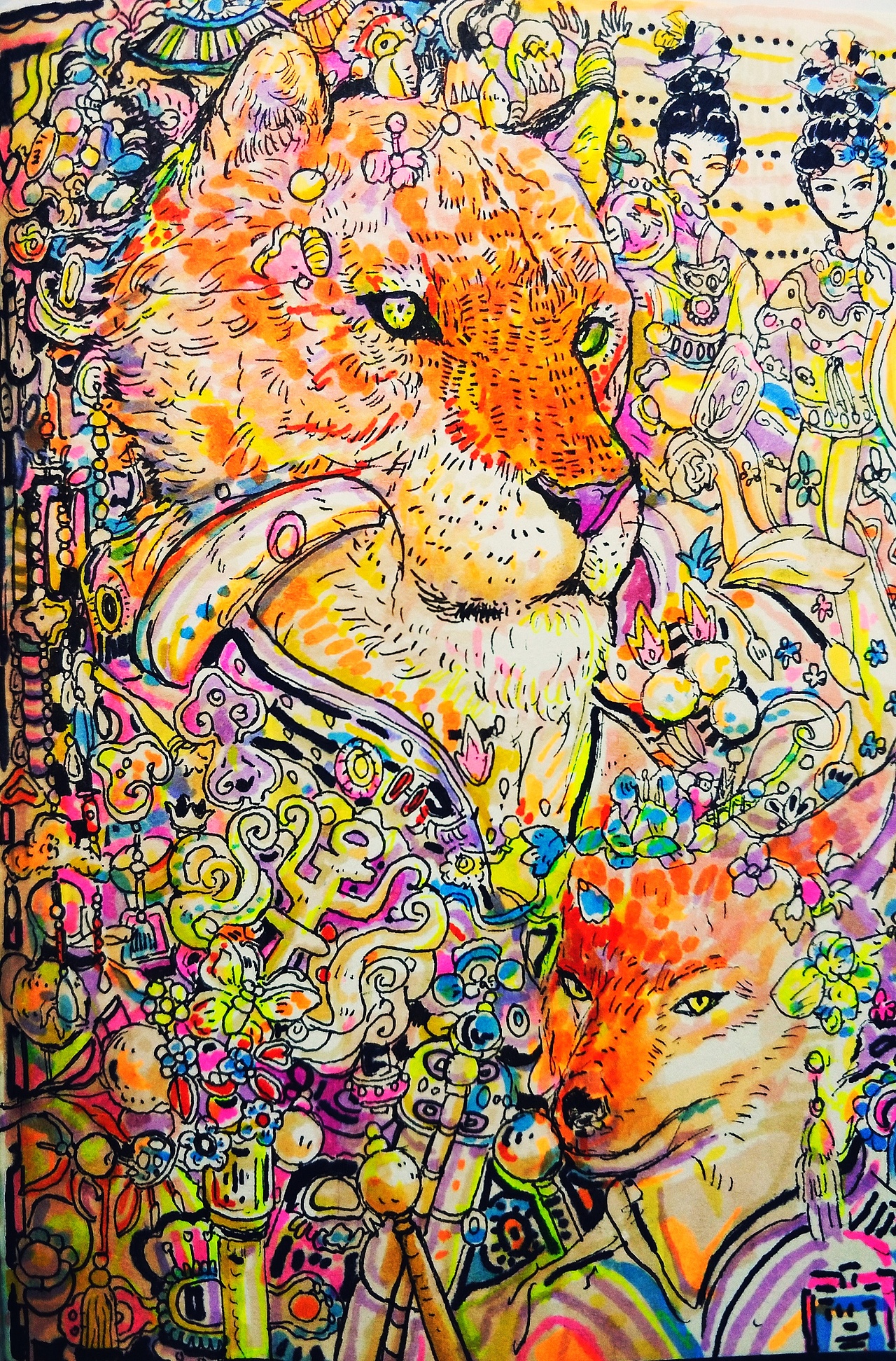 动物世界（图ZMjQ2NzI1ODA0） - 新锐潮流插画 - 站酷设计师你单身原创素材 - 站酷ZCOOL