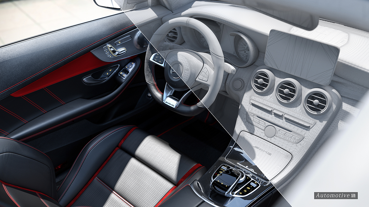 CGI -Benz C63s Coupe Interior（图ZMTIxMjIyMDgw） - 机械/交通 - 站酷设计师bababread原创素材 - 站酷ZCOOL