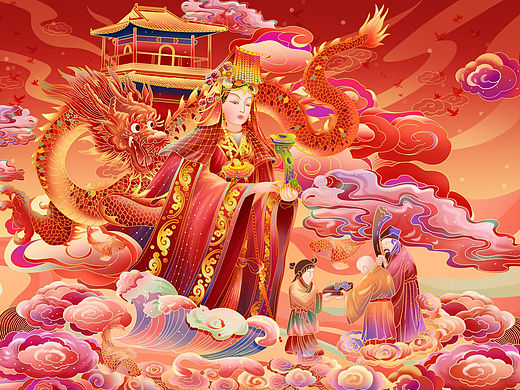 《津熙圣母》天津妈祖插画文创设计